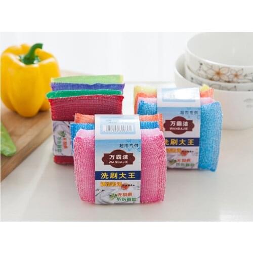 4PCS Cleaning Microfiber Sponge for Dishwashing Kitchen Bathroom Rust Removing Clean Cloth Eraser Eco-friendly Magic Sponge Diy