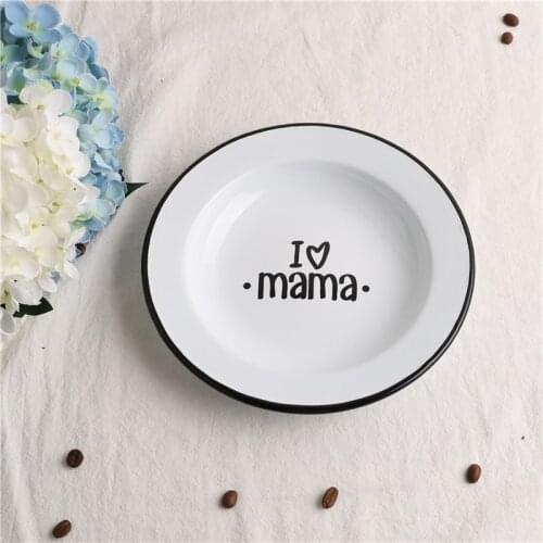 Enamel Exported to Spain Home Breakfast Enamel Disc Thickened Breakfast Tableware Plate