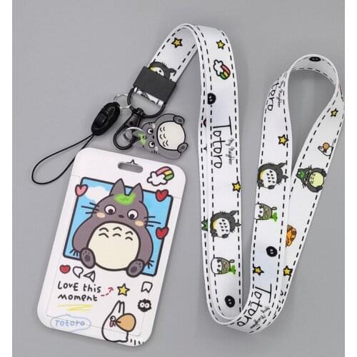 ER1261 Dropshipping Lanyard ID Badge Holder Animation Cartoon Gym Mobile Phone Straps USB Badge Holder DIY Hang Rope Kids Gifts