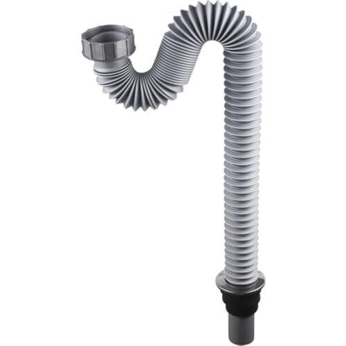 Talea Kitchen Sewer Pipe Flexible Bathroom Sink Drains Downcomer Wash Basin Electroplated Plumbing Hose Stretchable Hose