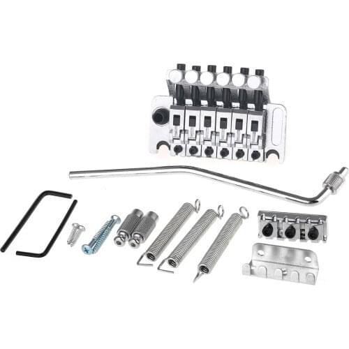 Musiclily Guitar Double Locking Tremolos Bridge for Electric Guitar, Chrome