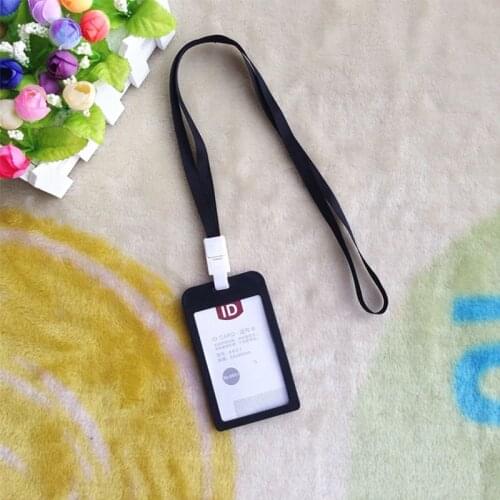 109*66mm PP ID Car Number Card Holder Candy Colors Name Tag Exhibition Cards Business Badge Holder With School Office Supplies