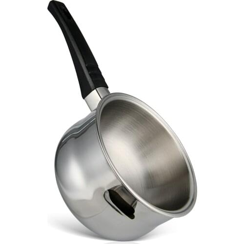 304 Stainless Steel Double Wall Milk Pots Cooking Pot 0.85L Milk Pan Kitchen Articles General Use for Gas and Induction Cooker