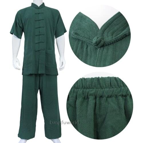 Thick Cotton Martial arts Tai chi Uniform Changquan Kung fu Suit Wing Chun Jacket and Pants 10 Colors Custom Make