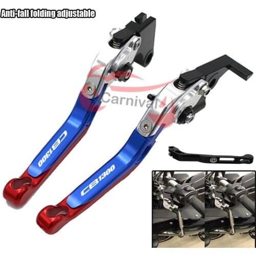 Laser logo CB1300 CNC extendable folding motorcycle brake clutch levers forHONDA CB1300 CB 1300, 2008, 2009, 2010, 2011, 2012