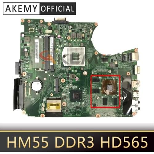 AKEMY DABL6DMB8F0 A000076400 Mainboard For Toshiba satellite L650 L655 laptop motherboard HM55 DDR3 HD5650 GPU free cpu