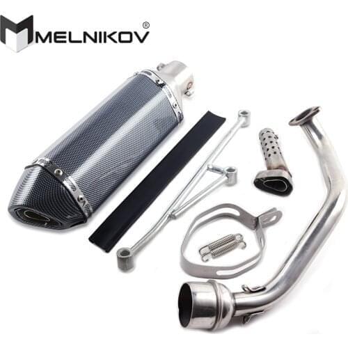 Motorcycle scooter Muffler Escape exhaust Contact Link Pipe Full System Slip On for JONWAY GT125 YY125T-6