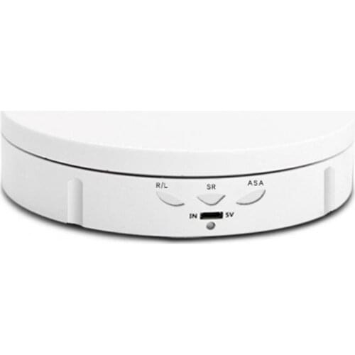 Motorized Turntable Round Shape Adjustable Speed ABS Mute Rotating Showcase for Jewelry