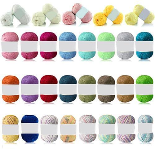 1Pc 50g Per Skein Soft Bamboo Crochet Cotton Knitting Baby Knit Wool Yarn Comfortable Wool