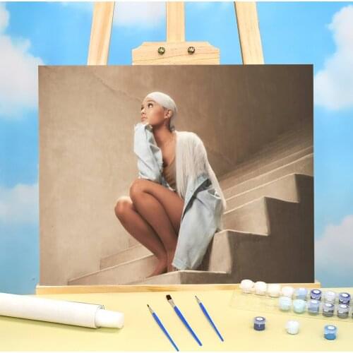 Ariana Grande DIY Paint By Numbers Set Acrylic Paints 50*70 Canvas Painting Home Decoration Crafts For Handicraft