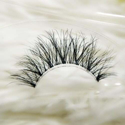 Mink 3D False Eyelashes Handmade Transparent Stem Natural Long Cross Eyelashes Winged Party Dating Makeup Thick Fake Eyelashes