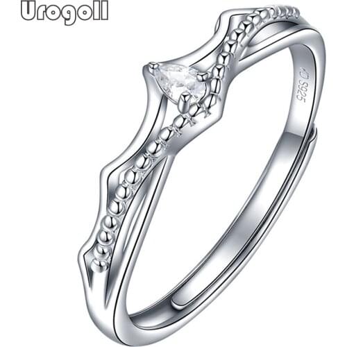 New Wedding Rings 100% 925 Sterling Silver Ring For Women / Men Silver 925 Couple Ring Engagement Party Jewelry Gifts