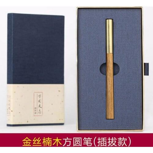 Solid wood+ Quality Copper Signature Pen Set Blackwood Natural Color Pen Polishing Process Business Office as Luxury Gift