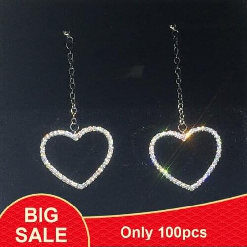 Heart shape Drop Earring 925 sterling silver Pave setting AAAAA Cz Engagement wedding Dangle Earrings for women Bridal Gift