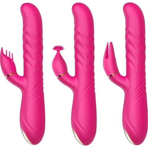 Replaceable Clitoral Stimulation Header Headgear G-spot Vaginal Masturbation Vibrator 3 Telescopic 10 Vibrations Modes Female