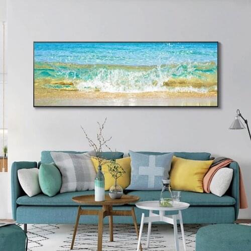 Modern Art Posters and Prints Seascape Landscape Poster Canvas Painting Decorative Painting Living Room Wall Picture Home Decor