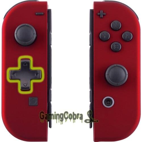 Soft Touch Red Controller Housing (D-Pad Version) With Full Set Buttons DIY Replacement Shell Case for Nintendo Switch JoyCon