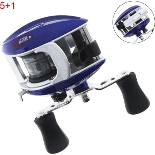 Convenient Mini 5+1BB 3.3:1 135g Lightweight Baitcasting Fishing Reel Bring with Fishing Line