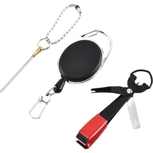 Outdoor Fishing Supplies Fishing Pliers Line Tools Fishing Line Scissors Strand Cutter Keychain Bait Retractable Buckle