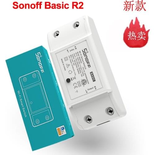 Sonoff Basic R2/RF R2 DIY Wifi Smart Switch Wireless Remote Control Smart Home Automation Module Via Ewelink APP Work with Alexa