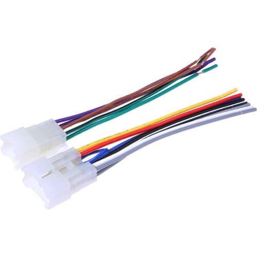 VODOOL 2pcs Stereo Car CD Player Radio Wiring Harness Wire Cable Adapter Converter Plugs Car Cable for Toyota Car Accessory