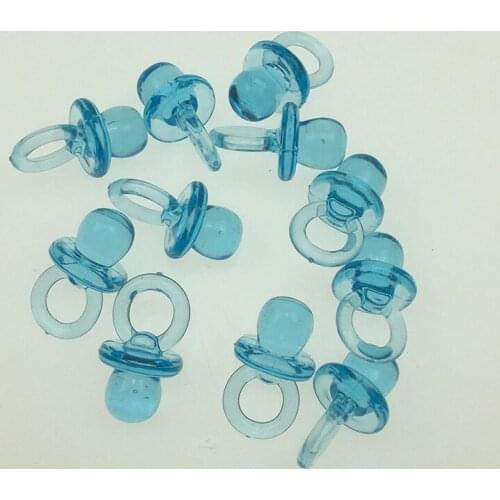 Cut Pacifiers Bead Party 100 Pcs Table Game Decor Baby Shower Favors Birthday Ornaments Small Diamond Transparent Red Blue