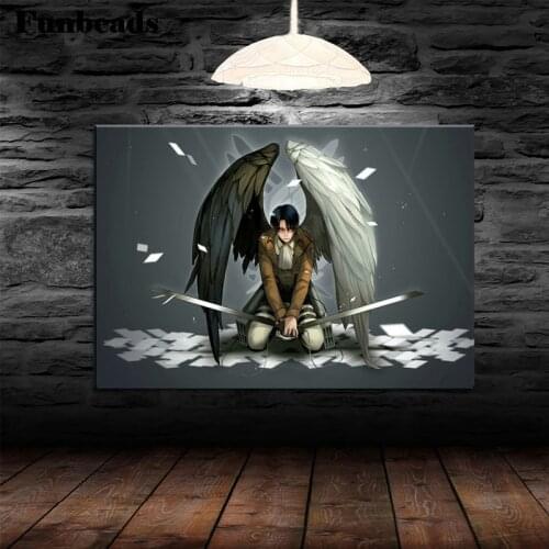 Japanese animated angel boy 5d Diamond Painting Full Drill Square round Diamond Art Embroidery Rhinestone Home Decoration FF689