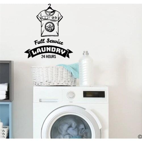 YOYOYU laundry room wash Home Decorations Full And Service Living Room Waterproof And Removable Decor Wall Decals Vinyl PH52