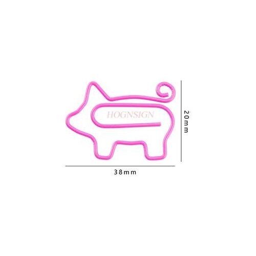 Pink Pig Paper Clip Color Animal Paper Clip Shape Paper Clip Cartoon