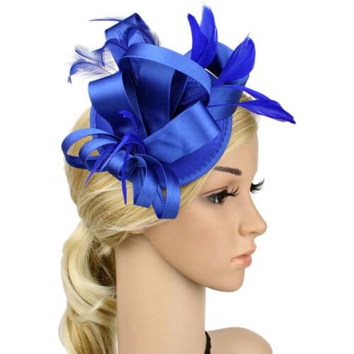 Women Chic Hair Accessories Cocktail Wedding Party Church Headpiece Fashion Headwear Feather Hair Accessories Bride Jewelry