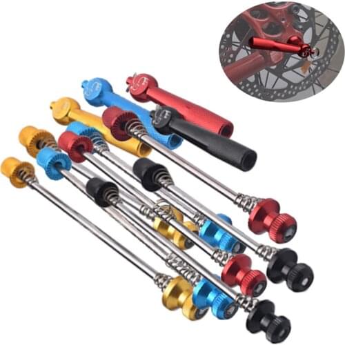 1 Pair MTB Bike Hub Quick Release Anti-theft Skewers Front Rear Lightweight Rods