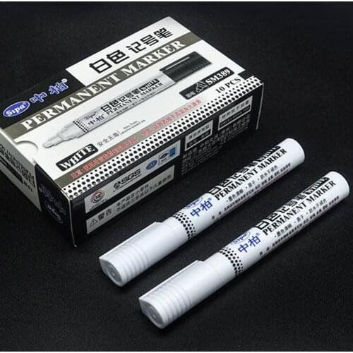 1 pc White Ink Marker Pen Oily Blackboard Pens Waterproof 3.0mm For Drawing Marker Line Quick-drying Pen DIY Permanent Widt