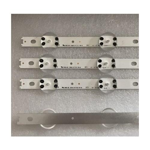 100PCS=50PCSX 6LED +50PCSX4LED WE1 55V0 E74739 94V-0 43" V17 ART3 2867 Rev0.3 1 10leds (6LED+4LED)85cm