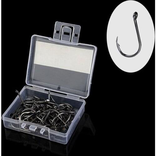 100PCS/ Box Carbon Steel 3#-12# Fishing Hooks Carp Hook Fishing Tackle Fishing Products Japan
