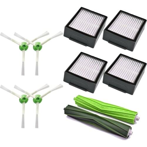 2 *Roller Brush +4 *Filter + 4 *Side Brush for iRobot Roomba I Series E Series Sweeping Robot Accessories i7 E5 E6 Spare Parts