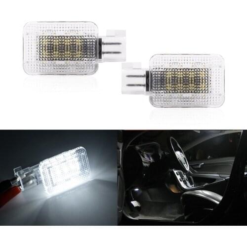 2x White Led Door Courtesy Lights Under Warning Lamps For Volvo S60 V60 XC60 C30 C70 V50 S40 30722729 2459993 1286346