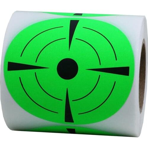 3 Inch Round Adhesive Shooting Target Shooting Exercises Stickers Set For Archery Bow Hunting Practice Green And Black 250 PCS