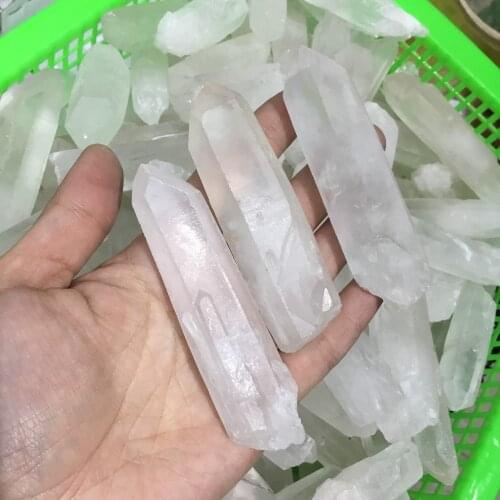 3pcs Natural unpolished quartz crystal point clear Crystal Quartz stone