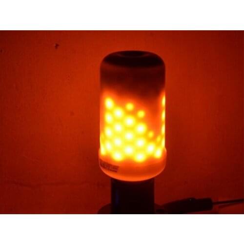 4pcs E27 LED flame light E27 Flame bulb bar Atmosphere lighting Simulation flame light Torch bulb LED dynamic Flashing bulb 220v