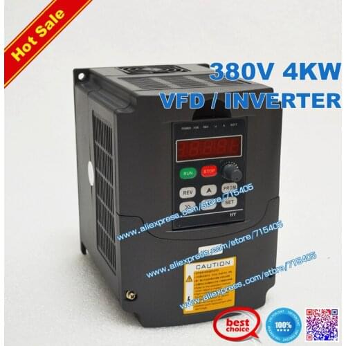 AC 380v 4kw VFD / Inverter Variable Frequency Drive CNC spindle motor driver speed controller 3HP output