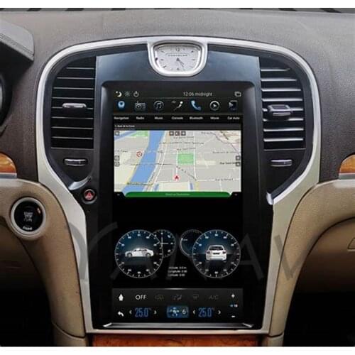 13.3 inch Android vertical screen Car radio player For-chrysler 300C 2013-2019 GPS navigation Car stereo Multimedia DVD player