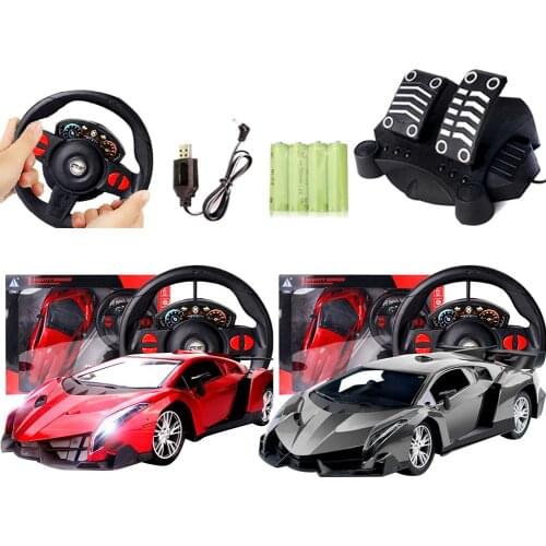 1:12 Steering Wheel Gravity Induction Remote Control Car Four-way Remote Control Car Model Toy Children Beautiful Christmas Gift