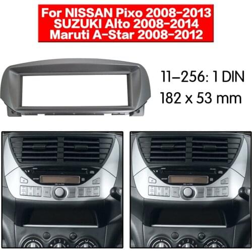 Car Radio Fascia For NISSAN Pixo /SUZUKI Alto Maruti A-Star 2009+ Fascia Dash CD Trim Installation Frame Kit top 11-256