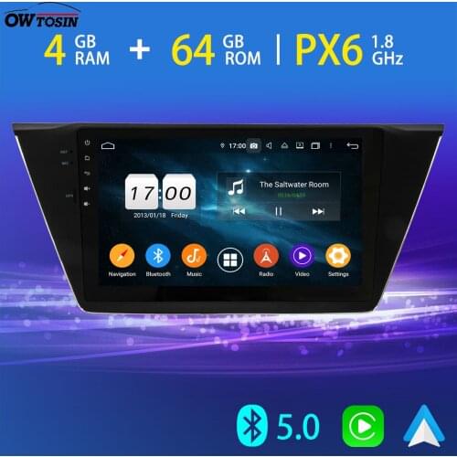 10.1'' PX6 4+64G Android 10 Car Multimedia Player For VW Volkswagen Touran L 2016 2017 2018 Bluetooth 5.0 Tethering 4G LTE Radio