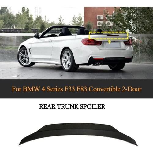 Car Rear Wing Spoiler for BMW 4 Series F33 F83 M4 Convertible 2014 - 2019 Carbon Fiber Car Rear Trunk Spoiler Boot Lid