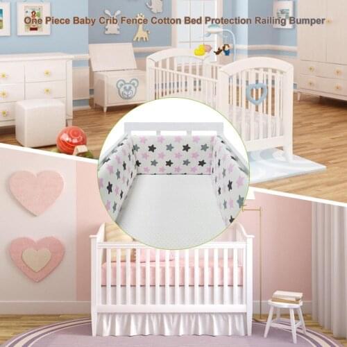 Baby Crib Fence Cotton Bed Bumper Protection Railing Bumpers Baby Bed Thicken Bumpers One-piece Crib Around Cushion Protector