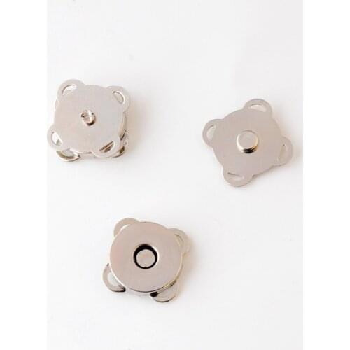 Free shipping 5 Sets Silver Tone Buttons Magnetic Purse Snap Clasps/ Closure for Purse Handbag 20x20mm F1123