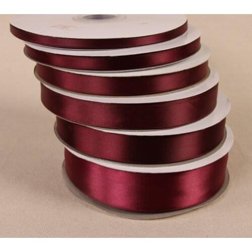 Burgundy 100yards/91meters/Roll Polyester Ribbon Wedding Christmas Decoration Cake Gift Box Wrap Ribbons Hand DIY Accessories