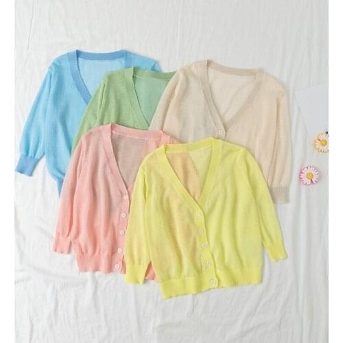 Candy Color Baby Toddler Clothes Kids Boys Girls Sweaters Cardigan Knitted Thin Coat Children Outerwear Girl Boy Kids Cardigans