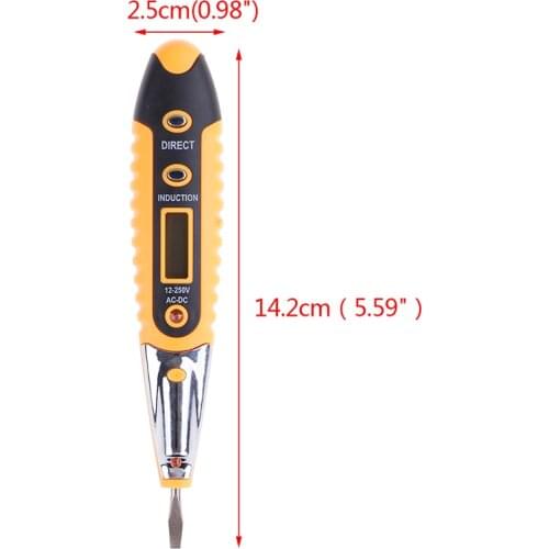 Contact Tester Pen AC/DC 12-220V Voltage Detectors Tester Meter Volt Current Electric Test Pencil
